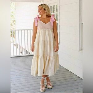 Maxi Boho Flowy Smocked Dress